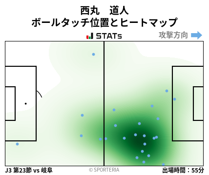 ヒートマップ - 西丸　道人